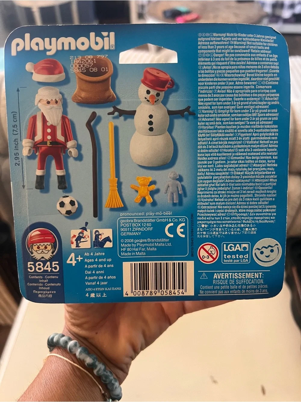 Playmobil Christmas Holiday Sets Lot 5846 & 5845 Santa Elf Snowman stocking gift